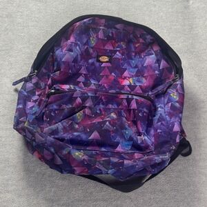 Dickies Galaxy Geometric Triangle Print Backpack Purple Blue School Bag